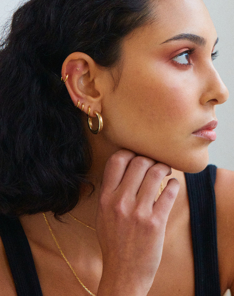 Chunky Gold Hoop Earrings